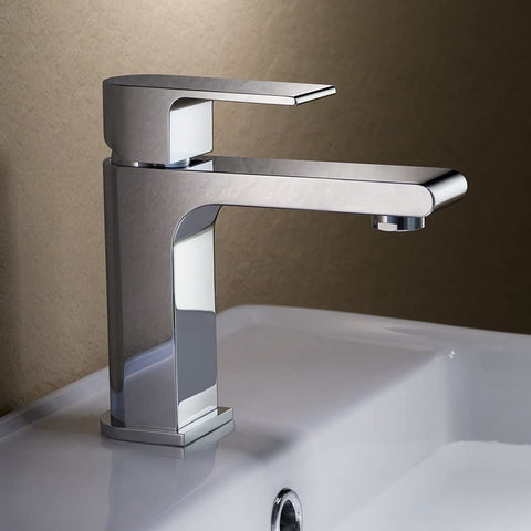 Oakestry Bath FFT9151CH Allaro Single Hole Mount Bathroom Vanity Faucet, Chrome