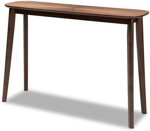 Oakestry Wendy Mid-Century Modern Walnut Finished Wood Console Table