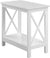 Oakestry Oxford Chairside End Table with Shelf, White