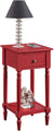 Oakestry French Country Khloe Accent Table, Cranberry Red