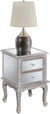 Oakestry Gold Coast Victoria Mirrored End Table, Mirror / Weathered Gray