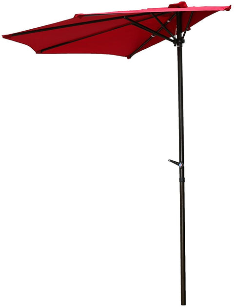 Oakestry Furniture Piece 9-Foot Half Round Wall Hugger Umbrella
