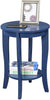 Oakestry American Heritage Round End Table, Cobalt Blue