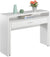 Oakestry Newport JB Console/Sliding Desk with Drawer and Riser, White