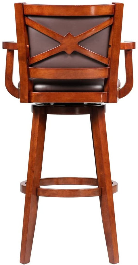 Oakestry Broadmoor Swivel Extra Tall Barstool, 50-Inch, Cherry