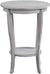 Oakestry American Heritage Round End Table, Light Gray Wirebrush