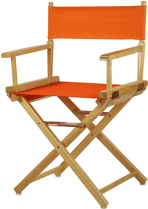 18 Directors Chair Natural Frame-Tangerine Canvas