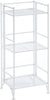 Oakestry Xtra Storage 3 Tier Folding Metal Shelf, White