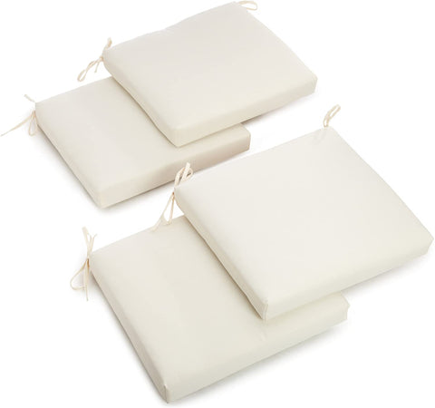 Oakestry Twill 19-Inch by 20-Inch by 3-1/2-Inch Zippered Cushions, Egg, Set of 4