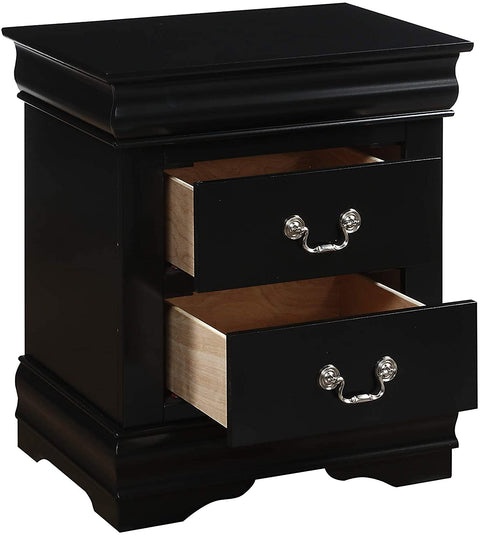 Oakestry Louis Philippe 23733 Nightstand, Black, One Size