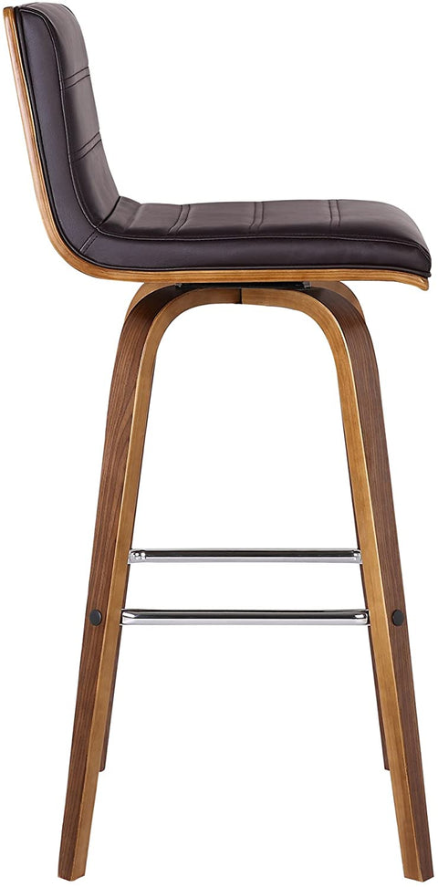 Oakestry Vienna Counter Height Bar Stool Kitchen and Dining , 26&#34; Brown/Walnut, More color/size option