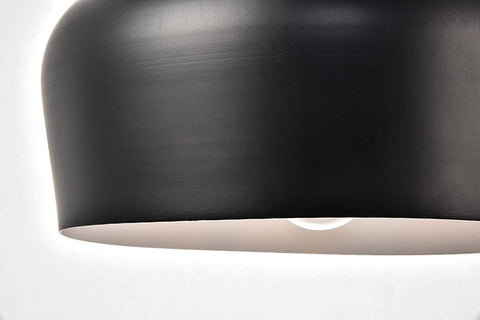 Oakestry Nora Collection Pendant D11.5in H9in Lt:1 Black and Natural Wood Finish