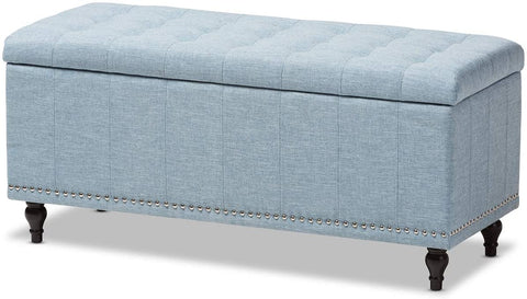Oakestry Kaylee Modern Classic Upholstered Button-Tufting Storage Ottoman Bench Greyish Beige
