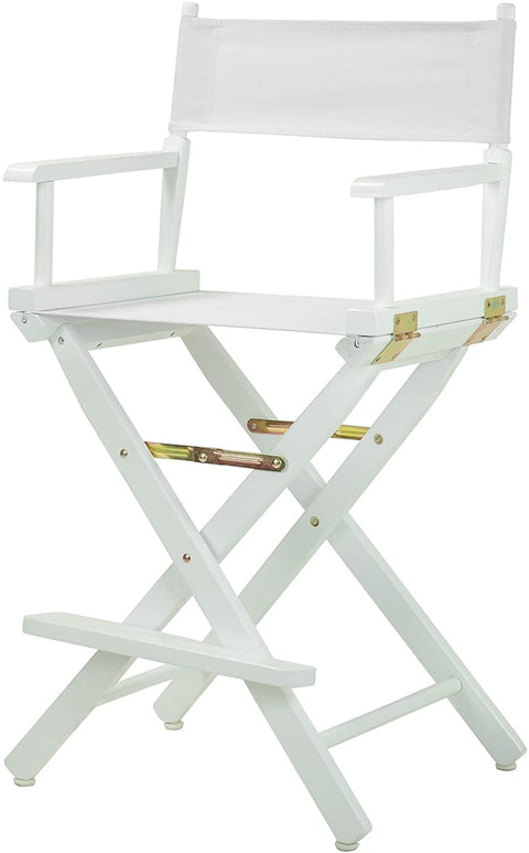 24 Directors Chair White Frame-White Canvas