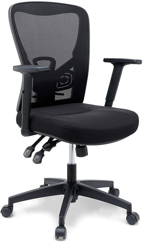 Oakestry Define Mesh Ergonomic Office Desk Chair in Black
