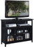 Oakestry Big Sur Deluxe 48&#34; TV Stand with Storage Cabinets and Shelf, Black