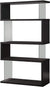 Oakestry Asymmetrical Snaking Bookcase Black and Clear