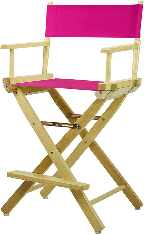 24 Directors Chair Natural Frame-Magenta Canvas