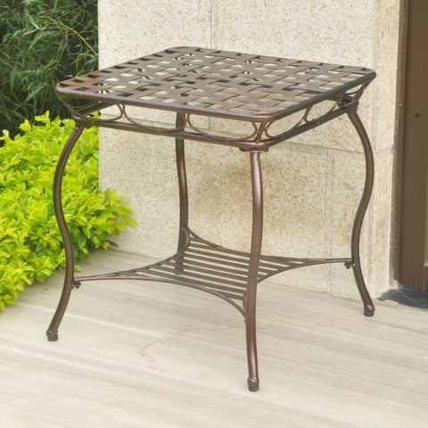 Oakestry Santa Fe Iron Nailhead Side Table