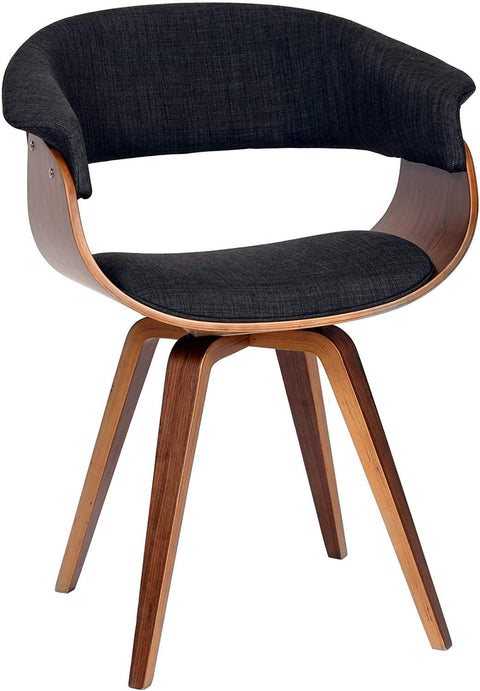 Oakestry Summer Chair in Charcoal Fabric and Walnut Wood Finish, 31&#34; x 25&#34; x 22&#34;