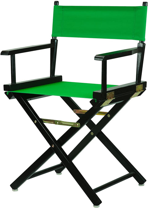 18 Directors Chair Black Frame-Green Canvas