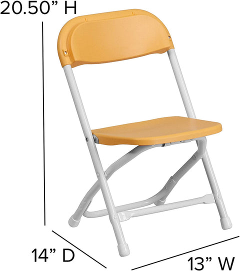 Oakestry 2 Pk. Kids Yellow Plastic Folding Chair