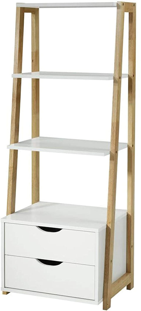 Oakestry HEIDI BOOKCASE, White and Natural Wood