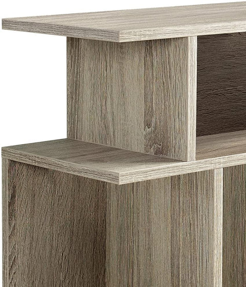 Oakestry , Accent Side Table, Dark Taupe Reclaimed-Look, 24H&#34;
