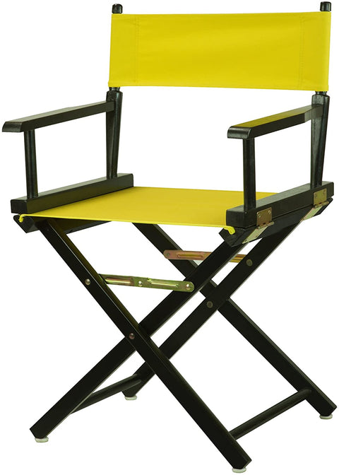 18 Directors Chair Black Frame-Yellow Canvas