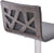 Oakestry Crystal Swivel Adjustable Barstool in Grey Faux Leather and Brushed Stainless Steel Finish