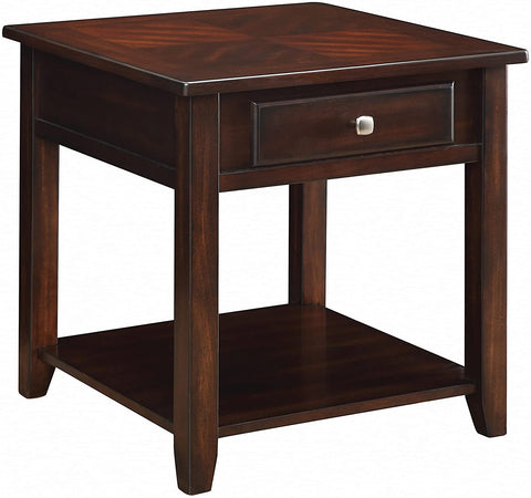 Oakestry Square 1-shelf End Table, Walnut