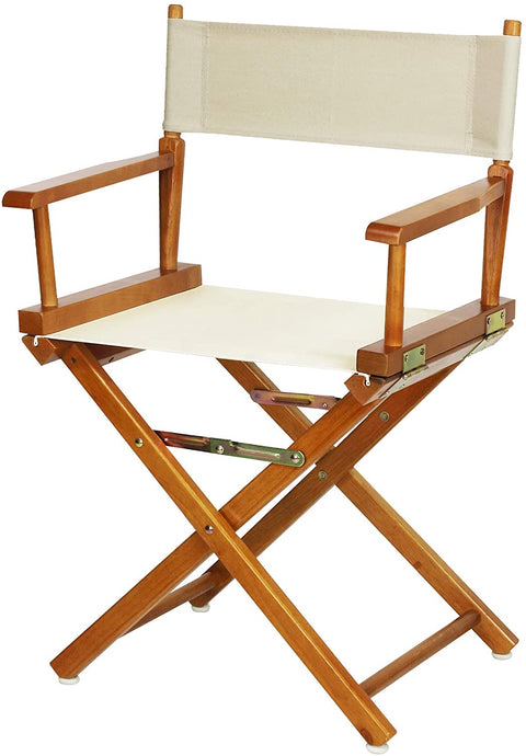 18 Directors Chair Honey Oak Frame-Natural/Wheat Canvas