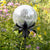 Oakestry G10-S-C Gazing, Silver 10 inch Glass Garden Globe Ball Sphere, 10