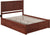 Oakestry Madison Platform Flat Panel Footboard and Turbo Charger with Urban Bed Drawers, King, Walnut