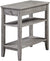 Oakestry American Heritage 1 Drawer Chairside End Table with Shelves, Wirebrush Light Gray