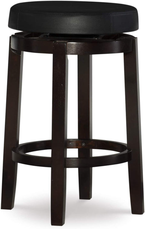 Oakestry Maya, 24&#34;, Black Counter Stool,