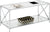 Oakestry Oxford Coffee Table, Clear Glass/Chrome Frame