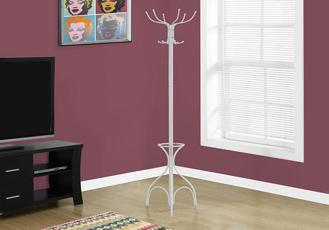 Oakestry Coat Rack with an Umbrella Holder, Silver, 70&#34;