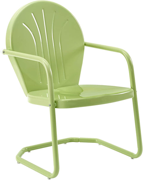 Oakestry KO10004KL Griffith 3-Piece Retro Metal Outdoor Seating Set with 2 Chairs and Side Table, Key Lime