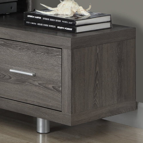 Oakestry TV Stand with 1 Drawer, 60&#34;W, Dark Taupe