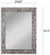 Oakestry CH8M103BS32-VRT Reflection Verical/Horizontal Hanging Seashell Finish Rectangle Framed Wall Mirror 32&#34; Height,Multicolor