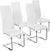 Oakestry Faux Leather Dining Chairs Chrome and White (Set of 4)