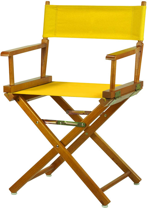 18 Directors Chair Honey Oak Frame-Gold Canvas