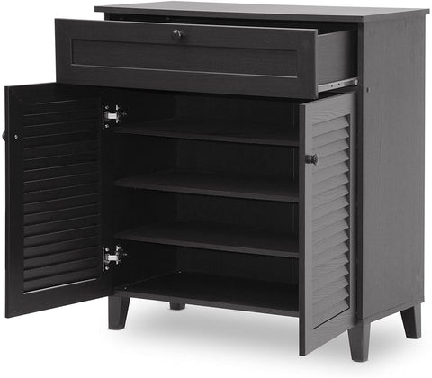 Oakestry Calvin Shoe-Storage Cabinet, Espresso