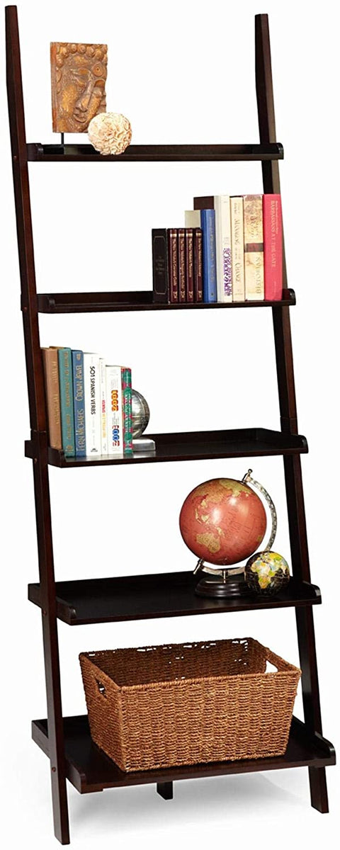 Oakestry American Heritage Bookshelf Ladder, Black