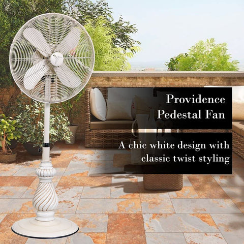 Oakestry Adjustable Height Oscillating Outdoor Pedestal Fan, 18 In, Coppertino