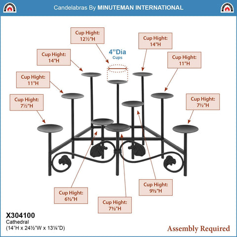 Oakestry Candle Holder, Decorative Candelabra, Black