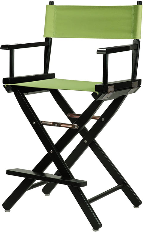 24 Directors Chair Black Frame-Lime Green Canvas