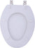 Oakestry White TOVYELWH04 19-Inch Fantasia Elongated Toilet Seat, Soft