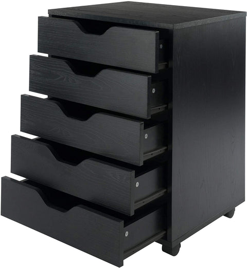 Oakestry Halifax Storage/Organization, 5 drawer, Black